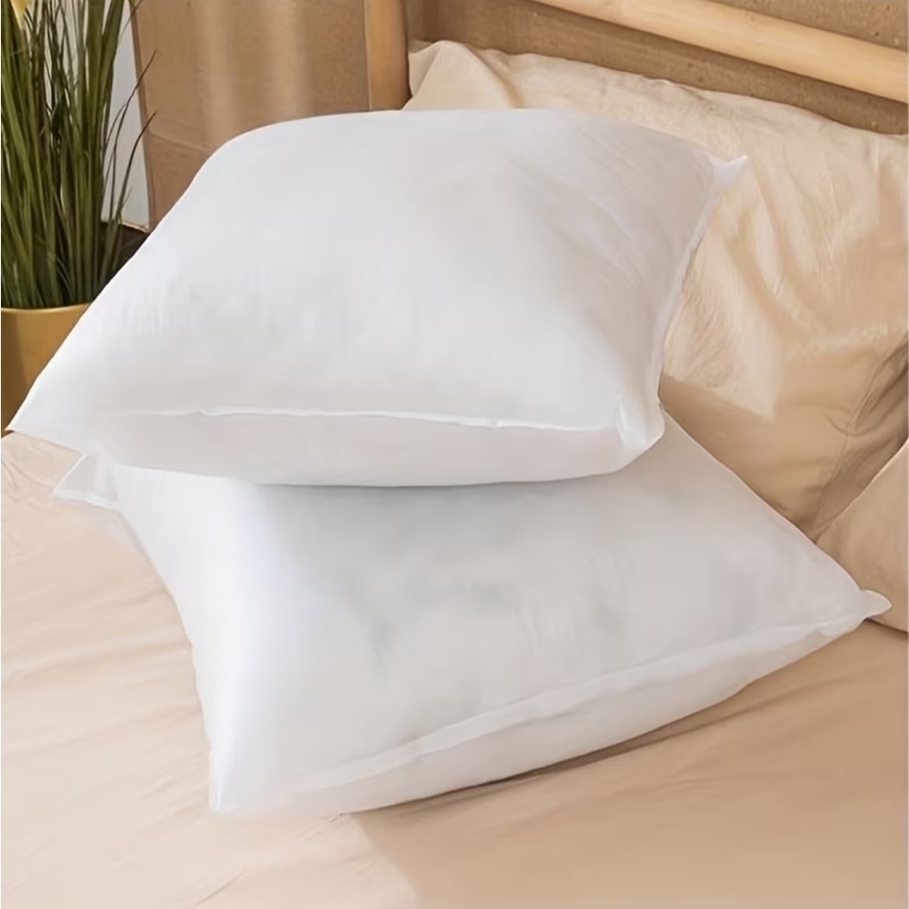2 Premium White Ultra Super Soft Microfiber Pillows (Inserts)